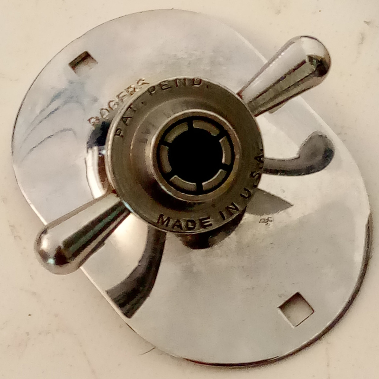 Rogers Bass Drum Spur/Tom/Cymbal Arm Mount+Machined Collet Cleveland Holiday USA — main photograph