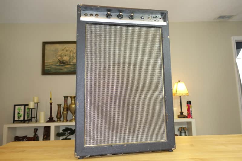 Guild Model Three 1x15 Bass Cabinet 1970's black image 1