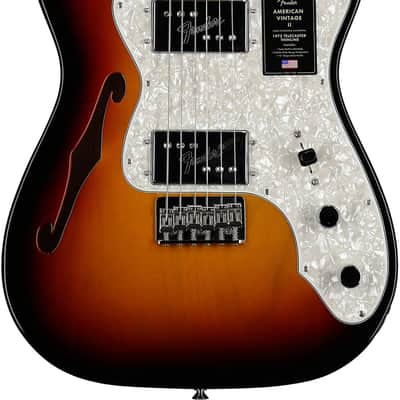 Fender American Vintage II 1972 Telecaster Thinline Electric Guitar, Maple Fingerboard (with Case), 3-Color Sunburst, Open Box (Very Good) image 2