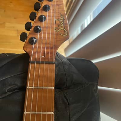 Suhr Modern Antique Vintage Yellow with Roasted Flame Maple Neck, WOW! image 8
