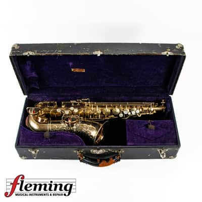 Vintage 1920 King "The King" Alto Saxophone - Brushed Gold Plate image 25