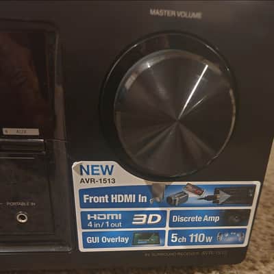 Denon Denon AVR-1513 5.1 Channel 3D Pass Through Home Theater Receiver 2000 image 6