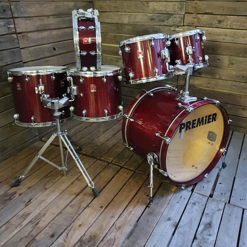 Drum Kit Acoustic 1990's Premier XPK, Rosewood Lacquer USED
