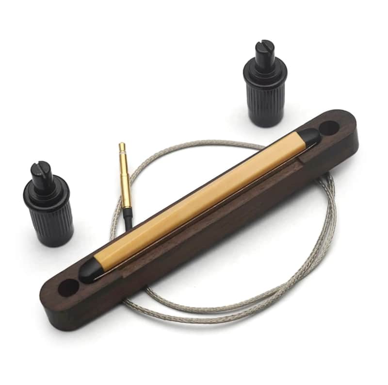 Rosewood Tune O Matic Acoustic Guitar Piezo Pickup Bridge image 1