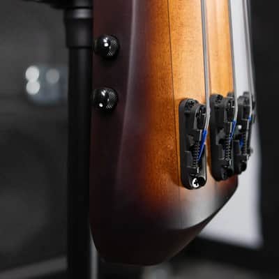 Ibanez Bass Workshop UB804 4-String Electric Upright Bass - Mahogany Oil Burst with Gig Bag image 5