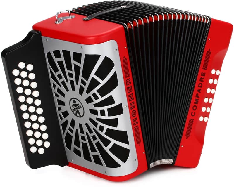Hohner Compadre Diatonic Accordion - Keys of G/C/F - Red image 1