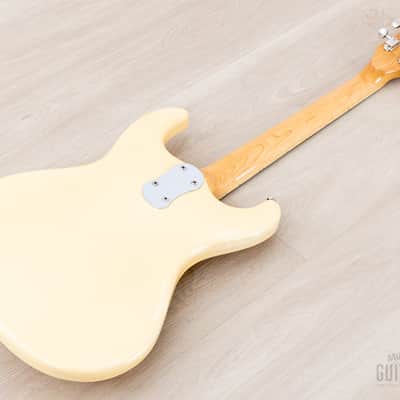 1990s Mosrite Ventures Model 3/4 Size Custom, White w/ Vibramute, Japan Kurokumo image 14