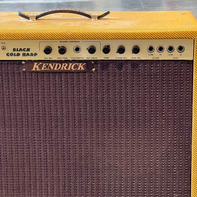 Kendrick CUSTOM ORDER 1x10”/1x12” Black Gold Harp Amp - Tweed image 6