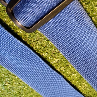 55" Blue nylon web Guitar Strap 2" wide - Blue image 3