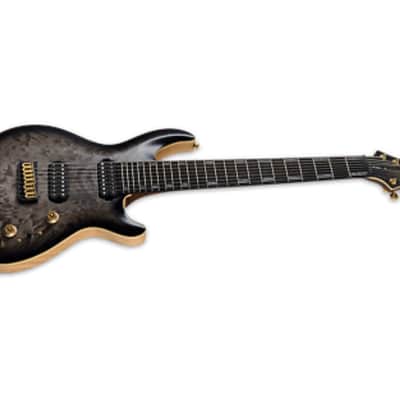 ESP LTD Javier Reyes JR-608 QM FBSB 8-String, Faded Blue Sunburst image 2
