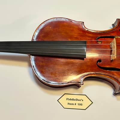 Vintage German violin 4/4 1920s - deep reddish finish high gloss varnish image 1