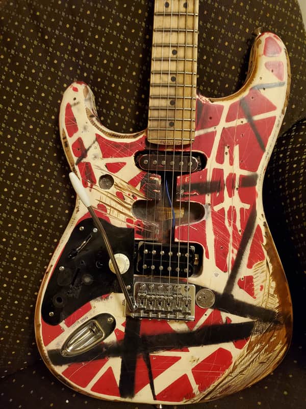 EVH (Partscaster) Frankenstrat 2000s Striped RED/WHITE 3 DAYS LEFT! image 1