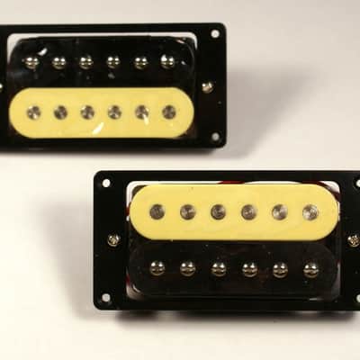 1 Pair of Humbucker Pickups Bridge & Neck With Mounting Rings ,Zebra image 1
