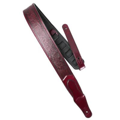 LID-06 Double Stitched Sangria Purple Leather with Traditional Western Tooling image 5