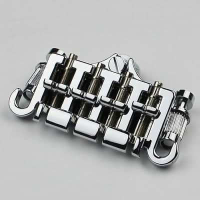 Chrome 3 Point 4 String Bass Bridge For EB-3 / Thunderbird / EB-0 image 1