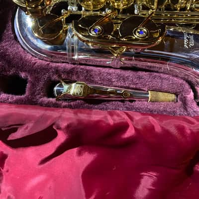 Jupiter Artist Model JAS-869 Alto Saxophone...Silver & Gold w Sterling Neck image 3