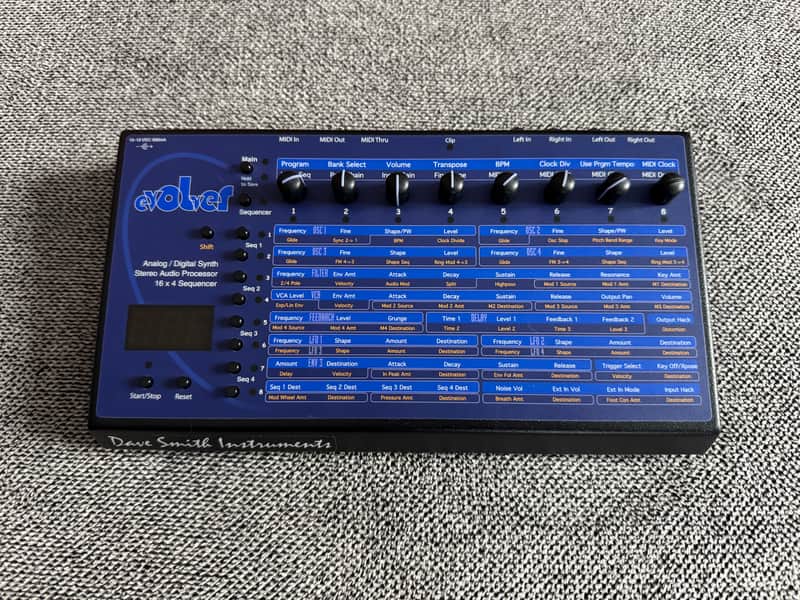 Dave Smith Instruments Evolver Desktop Monophonic Synthesizer 2002 - 2016 - Blue image 1
