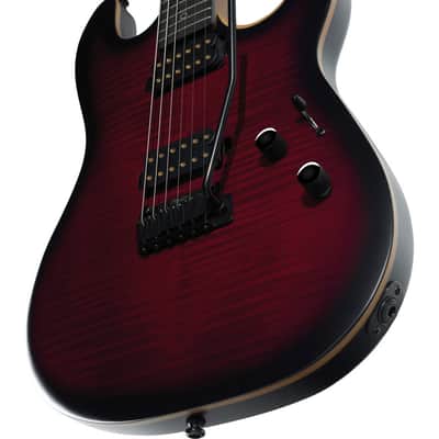 STERLING BY MUSIC MAN ST-RABEA-BFB-E2 Rabea Massaad - Rabea Massaad Blood Flame Burst image 4