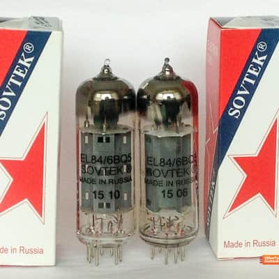 Sovtek EL84 / 6BQ5 Power Tube, Matched Pair with FREE 24-Hour Burn-In. Brand New! image 2