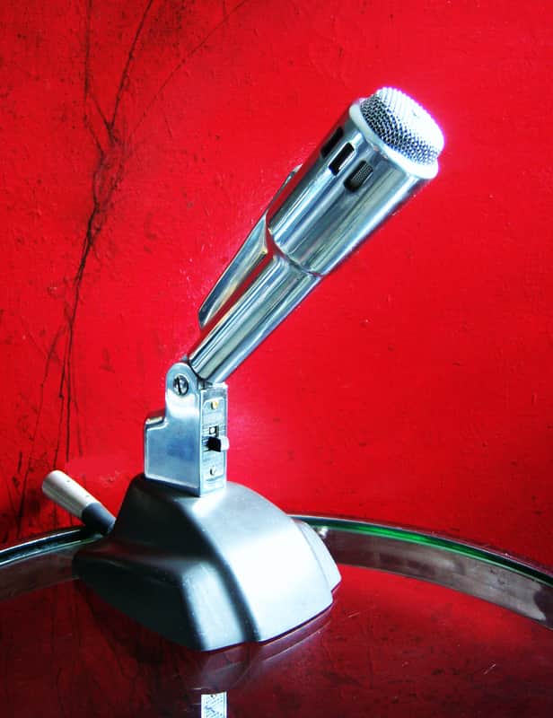 Vintage 1950's Electro-Voice 664 Cardioid Dynamic Microphone Hi Z w 419 model desk stand & cable 676 666 image 1
