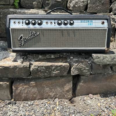 Fender Bassman "Drip Edge" 2-Channel 50-Watt Guitar Amp Head 1968 - 1969 - Silverface image 1