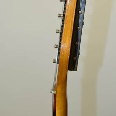 Vintage 60's Danelectro Convertible Hollow-Body Electric Guitar, Blonde w/ Gig Bag image 13