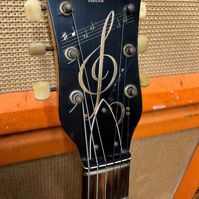 Vintage 1960 Hofner Club 40 w/ Bigsby Selmer Natural Blonde Electric Guitar image 11