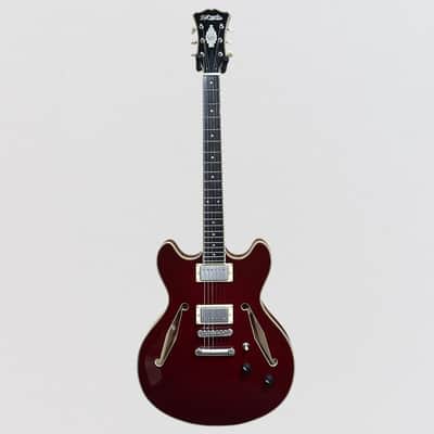 D'Angelico Excel DC Tour Collection Semi Hollowbody Electric Guitar - Solid Wine image 8