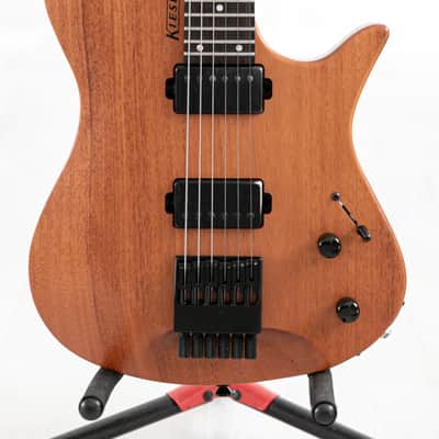 2019 Kiesel Zeus Mahogany Headless Guitar in Natural image 2