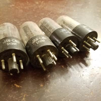 NU National Union ONE (1) JAN-CNU-5Y3GT tNOS AT1000 TESTED Vacuum Tube balanced premium rugged 5Y3 military 1951-1952 image 2