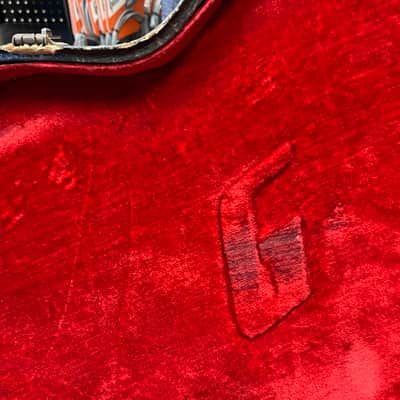 Vintage Gretsch Jumbo Acoustic Case Red Lining Black image 3