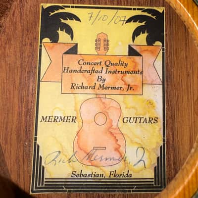 Mermer Guitars Nova acoustic Jazz nylon string 1983-1990s - gloss nitrocellulose lacquer image 1
