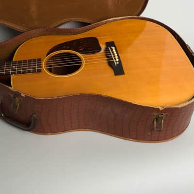 Gibson  J-50 Flat Top Acoustic Guitar (1953), ser. #Y6355-8 (FON), original brown alligator chipboard case. image 12