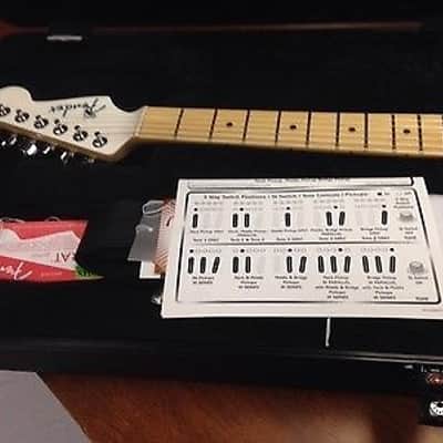 Fender Dealer Event Strat Snow White w/ Matching Headstock-Blue fender logo image 9