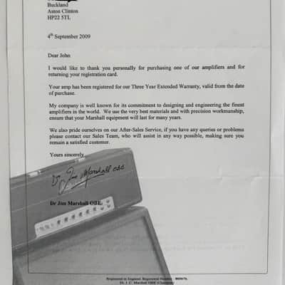 SIGNED MARSHALL JVM210C 100W 2x12 VALVE COMBO – KERRANG! AWARDS SIGNED AMP – FOOTSWITCH, COVER & HISTORY image 24