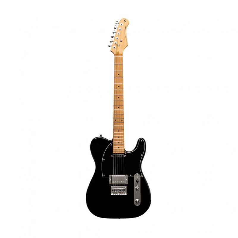 Stagg SET-PLUS BK Vintage T Series Solid Paulownia Body Bolt-on Maple Neck 6-String Electric Guitar image 1