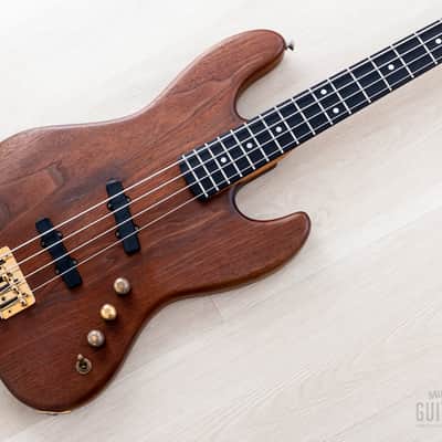 1993 PGM Moon Woody Series J-J-185 EMG Walnut Vintage Jazz Bass w/ Active EQ, Japan