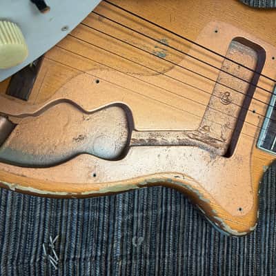 Harmony H44 Stratotone Electric Guitar w/Case -  Copper Bronze Finish (1950's) image 17