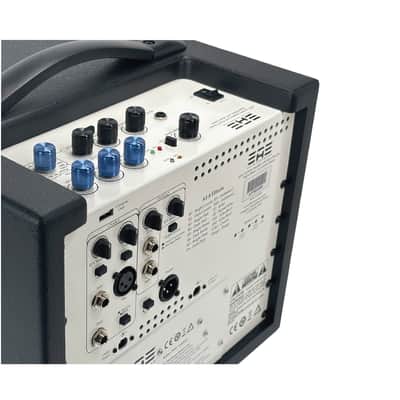 Elite Acoustics EAE A1-8 Compact Rechargeable 80W Acoustic Amplifier with 3 Chan/LFP Battery Painted Black image 3