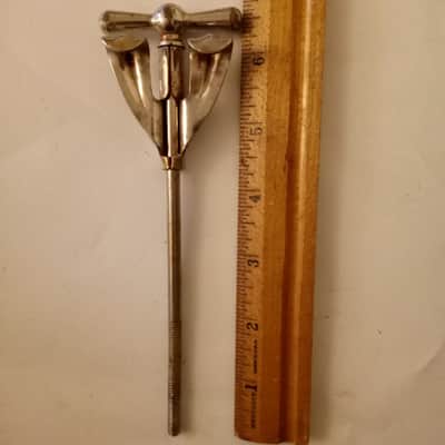 Ludwig 6"Nickel Bass Drum Bow-Tie Tension T-Rod+Claw Vintage50s-60s Keystone USA image 3