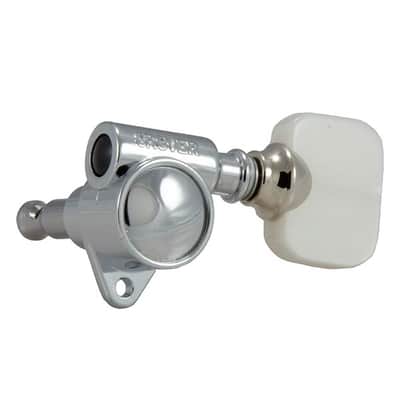 Grover 103C  Original “Milk Bottle” Rotomatic Tuners 3 +3 Chrome Finish w/Pearloid Buttons image 2