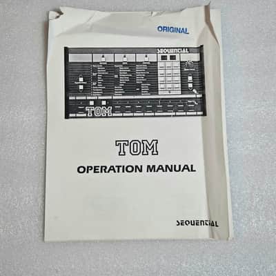 Sequential Circuits TOM Drum Machine - Owner's Manual (official Wine Country Copy) image 1