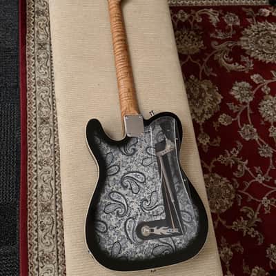 Heroux Guitars Timothy James Signature Semi-Hollow SS T-Style Guitar w/ Forrest Lee Jr. B-Bender - Black Paisley image 6