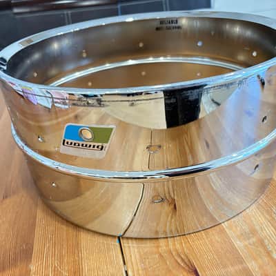 Ludwig 1970’s LM402 Supraphonic 6.5x14" 10-Lug Aluminum Snare Drum image 8
