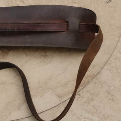 Ancient Leather Guitar Strap Circa 1950's or older image 4