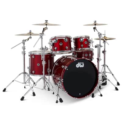 DW DWe 5pc Complete Electronic/Acoustic Drum Set w/Roland V71 Black Cherry Metallic image 4
