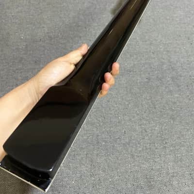 24.75 inch short scale maple electric guitar neck 22 fret black rosewood inlay image 6