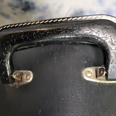 Vintage RARE 1965 Gibson or Martin Victoria Hard Shell Guitar Case 15 Inch Black Gold image 8