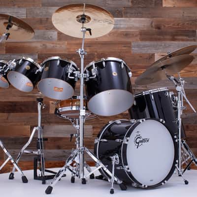 GRETSCH USA CUSTOM 7 PIECE PHIL COLLINS REPLICA CONCERT TOM DRUM KIT, NITRON BLACK (PRE-LOVED) image 8