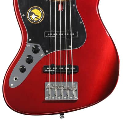 Sire Marcus Miller V5 5-string Left-handed Electric Bass Guitar - Candy Apple Red image 2